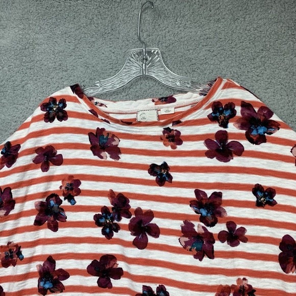 Floral Striped Women's Blouse - Picture 2 of 15